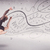 Ballet dancer performing art dance with lines and arrows stock photo © ra2studio