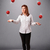 young girl standing and juggling with red balls stock photo © ra2studio