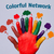 farbenreich · glücklich · Finger · Smileys · Netzwerk · Zeichen - stock foto © ra2studio