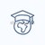 Globe in graduation cap line icon. stock photo © RAStudio