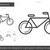 bicicletta · line · icona · vettore · isolato · bianco - foto d'archivio © RAStudio