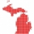 hartă · Michigan · roşu · model · America · SUA - imagine de stoc © rbiedermann