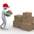 3d man placing parcel boxes stock photo © ribah