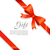 Gift Red Wide Ribbon. Bright Bow with Two Petals stock photo © robuart
