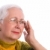 Senior · Frau · Kopfschmerzen · isoliert · weiß · Gesicht - stock foto © rognar