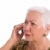 beunruhigt · Senior · Frau · sprechen · Telefon · isoliert - stock foto © rognar