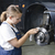 Auszubildende · Garage · Reinigung · weiblichen · Mechaniker · Auto - stock foto © runzelkorn