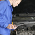 Automechaniker · überprüfen · Auto · Motor · Fach · Garage - stock foto © runzelkorn