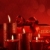 Christmas candles on a red background  stock photo © Sandralise