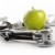 verde · măr · stetoscop · alb · alimente · fitness - imagine de stoc © Sandralise