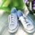 bianco · tennis · scarpe · da · corsa · portico · moda · verde - foto d'archivio © Sandralise