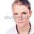 Frau · kurze · Haare · schöne · Frau · tragen · weiß · Shirt - stock foto © sapegina