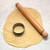 Rolling pin and cutter on fresh pastry, cutting out circles  stock photo © sarahdoow