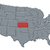 Map of the United States, Kansas highlighted stock photo © Schwabenblitz