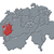 Map of Swizerland, Fribourg highlighted stock photo © Schwabenblitz