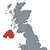 Map of United Kingdom, Northern Ireland highlighted stock photo © Schwabenblitz