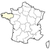 Map of France, Brittany highlighted stock photo © Schwabenblitz