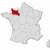 Map of France, Lower Normandy highlighted stock photo © Schwabenblitz