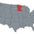 Map of the United States, Minnesota highlighted stock photo © Schwabenblitz