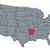 Map of the United States, Arkansas highlighted stock photo © Schwabenblitz