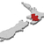 Map of New Zealand, Hawke's Bay highlighted stock photo © Schwabenblitz