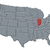 Map of the United States, Indiana highlighted stock photo © Schwabenblitz