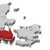 Map of Danmark, South Denmark highlighted stock photo © Schwabenblitz