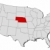 Map of the United States, Nebraska highlighted stock photo © Schwabenblitz