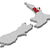 Map of New Zealand, Auckland highlighted stock photo © Schwabenblitz