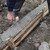 Construction worker making concrete foundation in formwork stock photo © simazoran