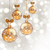 Glowing holiday background with set Christmas balls stock photo © smeagorl