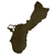 Dark silhouetted map of Guam stock photo © speedfighter