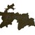 Dark silhouetted map of Tajikistan stock photo © speedfighter