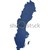 Dark silhouetted map of Sweden stock photo © speedfighter