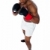 zwarte · afrikaanse · bokser · klaar · strijd · ernstig - stockfoto © stockyimages
