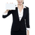Pretty corporate woman showing blank placard stock photo © stockyimages