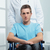 Patienten · Rollstuhl · männlich · Krankenschwester · schieben · Arzt - stock foto © stokkete