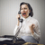 Young Business woman shouting into telephone stock photo © stokkete