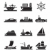 different types of boat and ship icons  stock photo © stoyanh