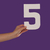 Female hand holding up the number 5 from the left stock photo © stryjek