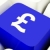 Pound Symbol Computer Key In Blue Showing Money And Investment stock photo © stuartmiles