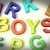 jongens · geschreven · plastic · kinderen · brieven · veelkleurig - stockfoto © stuartmiles