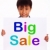 Big Sale Sign Shows Kid Showing Promotions stock photo © stuartmiles