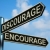 Discourage Or Encourage Directions On A Signpost stock photo © stuartmiles