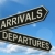 Arrivals Departures Signpost Showing Flights Airport And Interna stock photo © stuartmiles