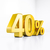 goud · procent · teken · 40 · korting · 3D - stockfoto © Supertrooper