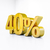 goud · procent · teken · 40 · korting · 3D - stockfoto © Supertrooper