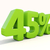 45% percentage rate icon on a white background stock photo © Supertrooper