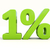 1% percentage rate icon on a white background stock photo © Supertrooper