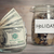 financiar · vacanţă · etichetă · dolari · monede · sticlă - imagine de stoc © szefei